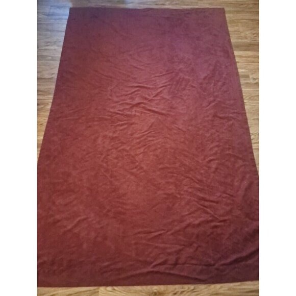 Rust Microfiber Curtain Valance Set Linden Street Reddish Brown Scalloped - Picture 4 of 7